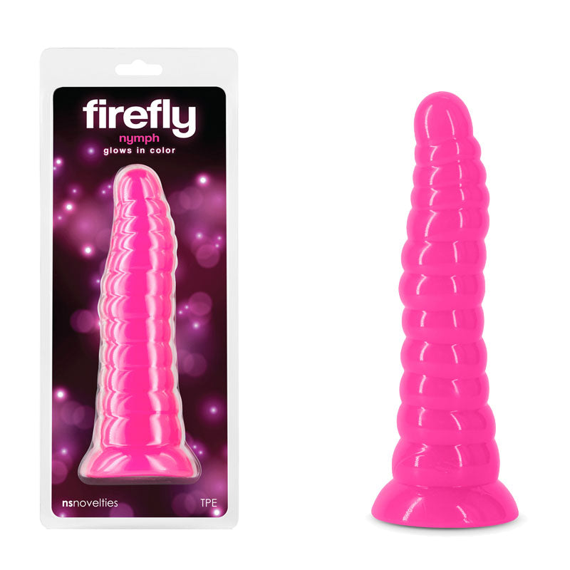 Firefly - Nymph -  - Glow in Dark  18.8 cm Dildo in pink color, ideal for intimate essentials for her.