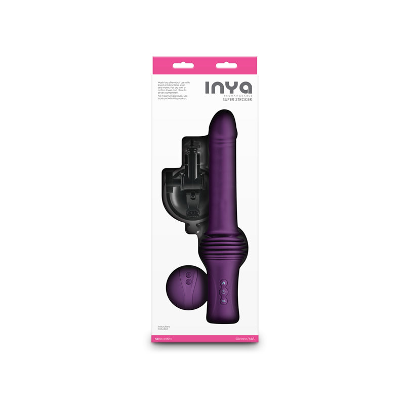 INYA Super Stroker -  -  36.8 cm USB Rechargeable Thrusting Vibrator with Remote Control & Stand packaging image