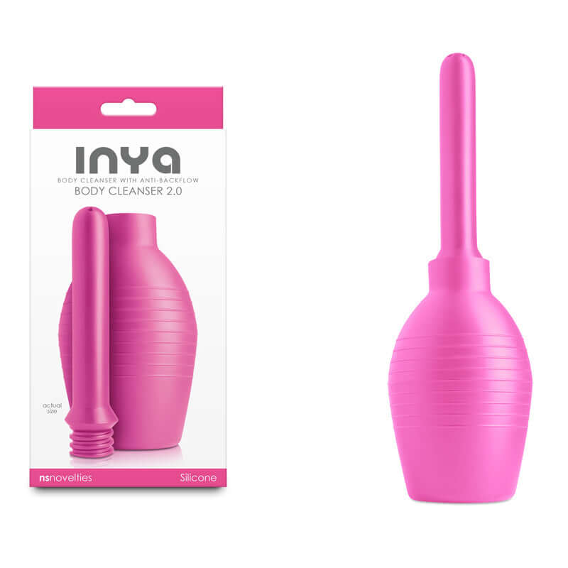 INYA Body Cleanser 2.0 unisex intimate body cleanser with anti-backflow design and silicone nozzle.