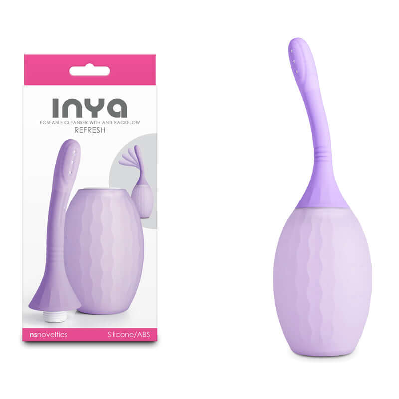 INYA Refresh unisex intimate hygiene douche with anti-backflow design and silicone material.