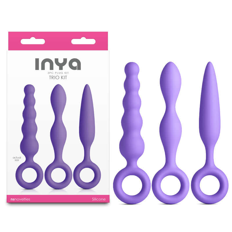 INYA Trio Kit - Set of 3 beginner anal plug set made of body-safe silicone for comfort and exploration.
