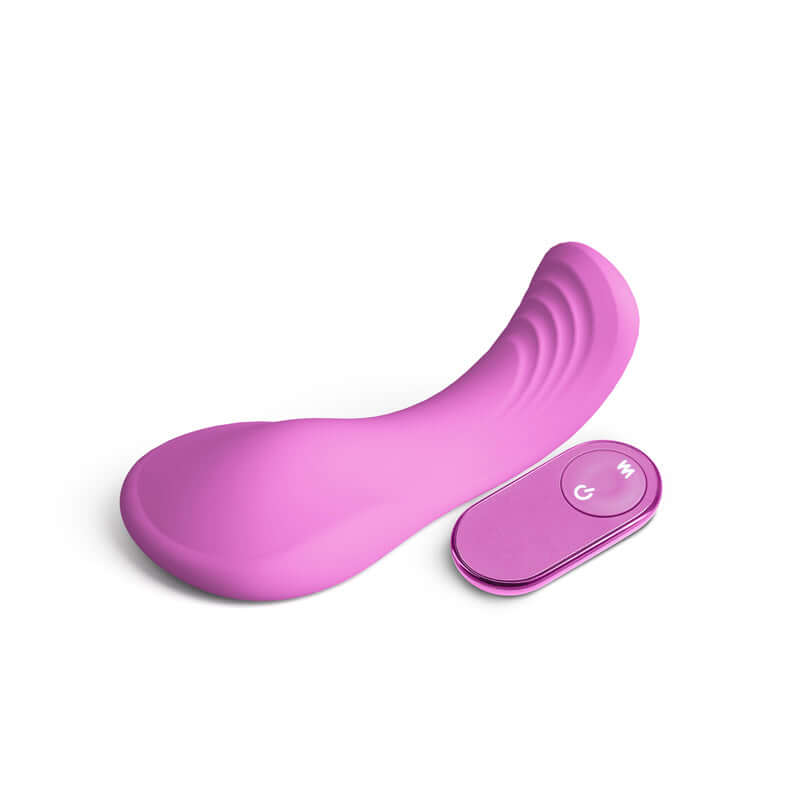 USB rechargeable vibrating grinder pad with remote in pink silicone design, ideal for intimate satisfaction.