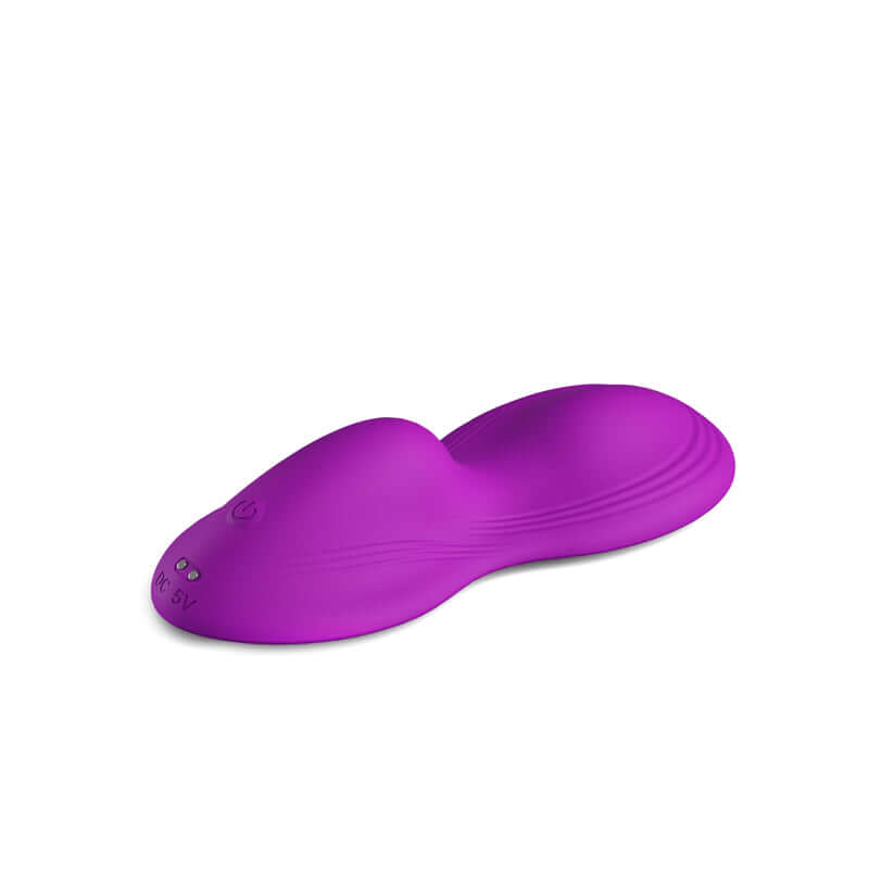 Violet USB rechargeable vibrating grinder pad designed for comfort and pleasure with dual motors and plush silicone.