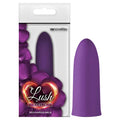 Lush Dahlia - 6.1 cm (2.4'') USB Rechargeable Bullet in package with purple design and floral accents.