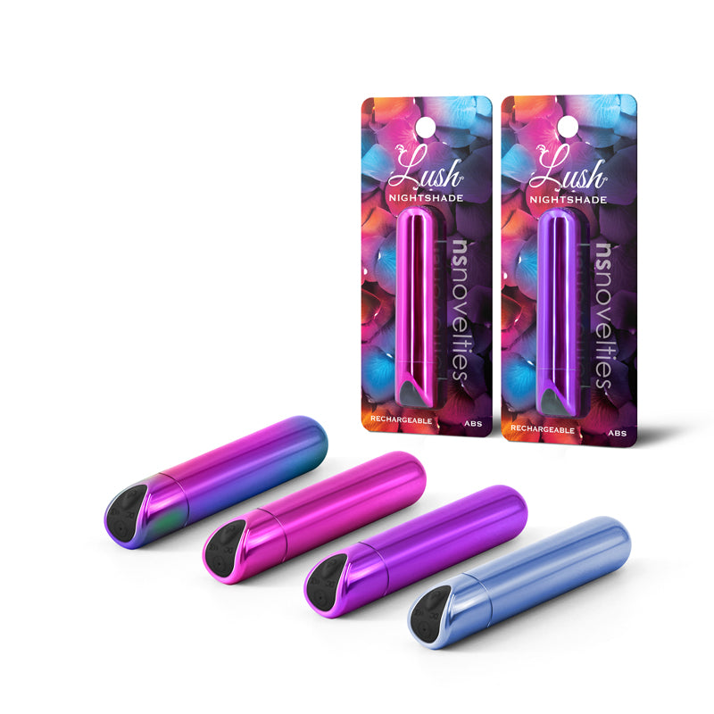 Lush Nightshade - Multicolour - Multicoloured 8.9 cm USB Rechargeable Bullet displayed with vibrant packaging.