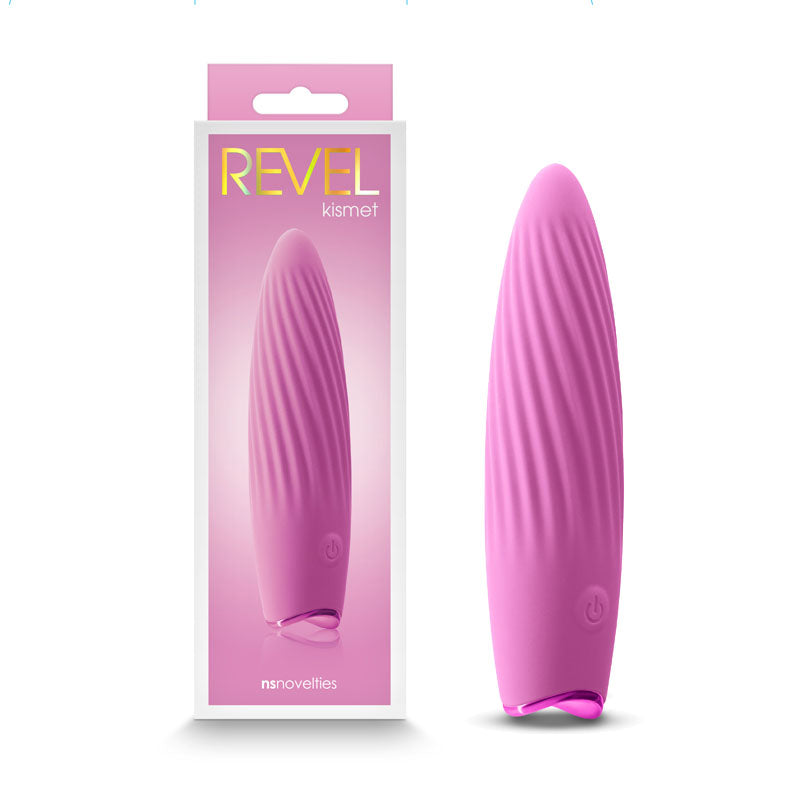 Revel Kismet -  -  11.8 cm USB Rechargeable Vibrator displayed in elegant packaging, ideal for intimate essentials for her.