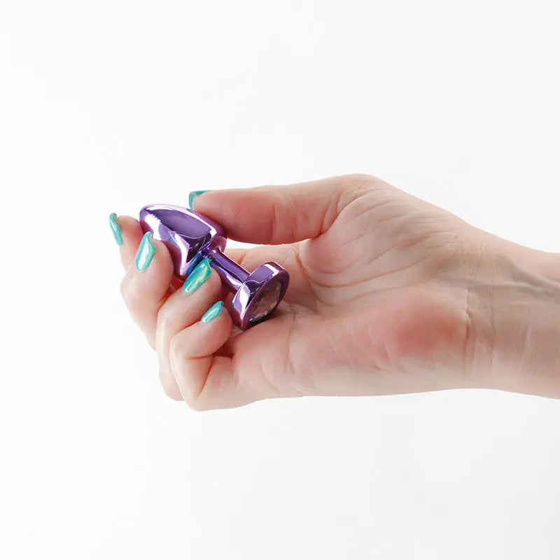Rear Assets Petite -  -  6 cm Metal Butt Plug with  Round Gem Base NS Novelties Discreet Intimate Essentials.