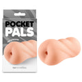 Pocket Pals Anal Stroker - Tan - Tan Anal Stroker with packaging, body-safe TPE masturbator for intimate use.