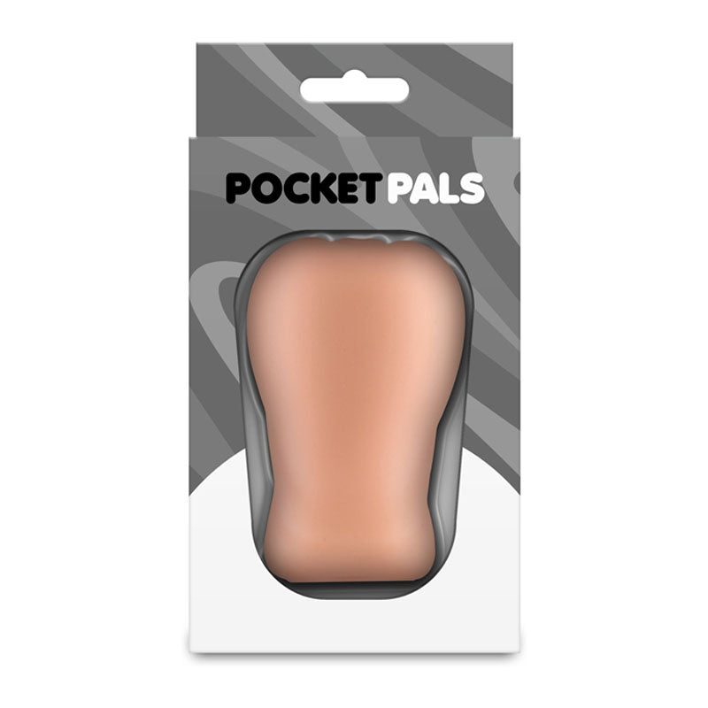 Pocket Pals Anal Stroker - Tan - Tan Anal Stroker packed in a stylish box, highlighting its realistic texture.