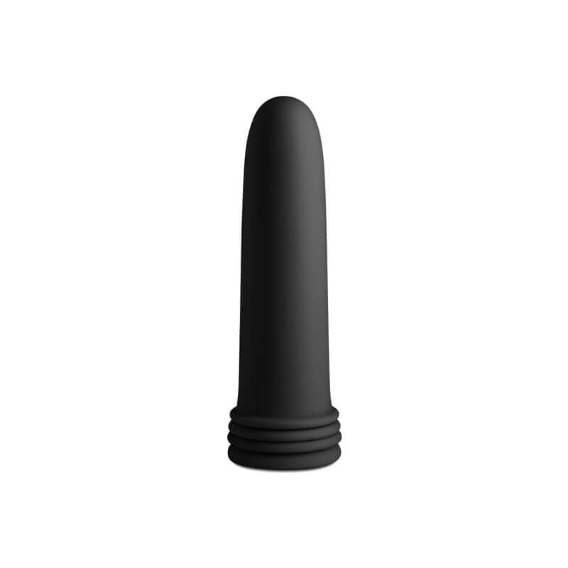 Renegade Gliders anal dilator set for beginners, featuring black silicone design and sleek, stackable sleeve.
