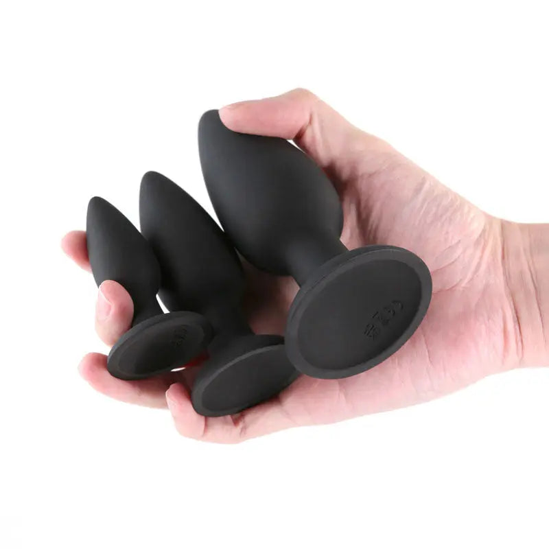 Renegade Triple Strike Kit -  -  Butt Plugs - Set of 3 Sizes NS Novelties Discreet Intimate Essentials.