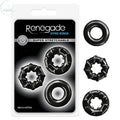 Affordable quality Renegade - Dyno Rings - Black Cock Rings - Set of 3  from NS Novelties by Discreet Intimate Essentials with Discreet Delivery 