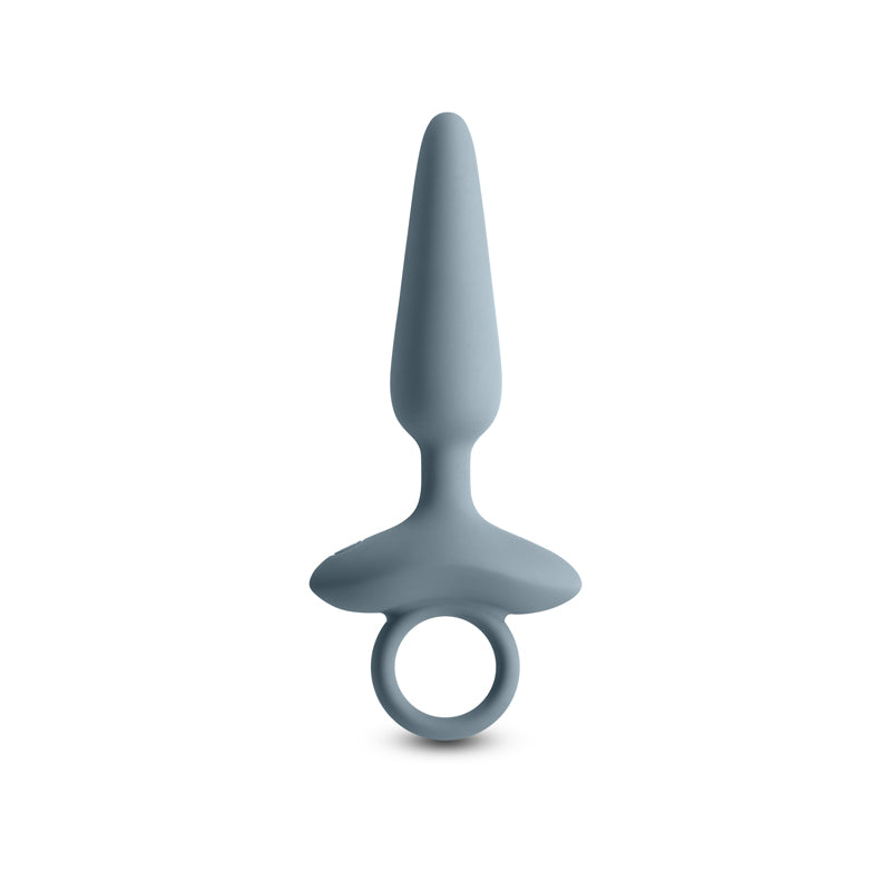 Renegade Maverick - Grey - Grey 15 cm USB Rechargeable Vibrating Butt Plug in sleek grey silicone design.