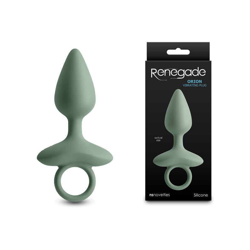 Renegade Orion - Sage -  13 cm USB Rechargeable Vibrating Butt Plug with elegant design and body-safe silicone