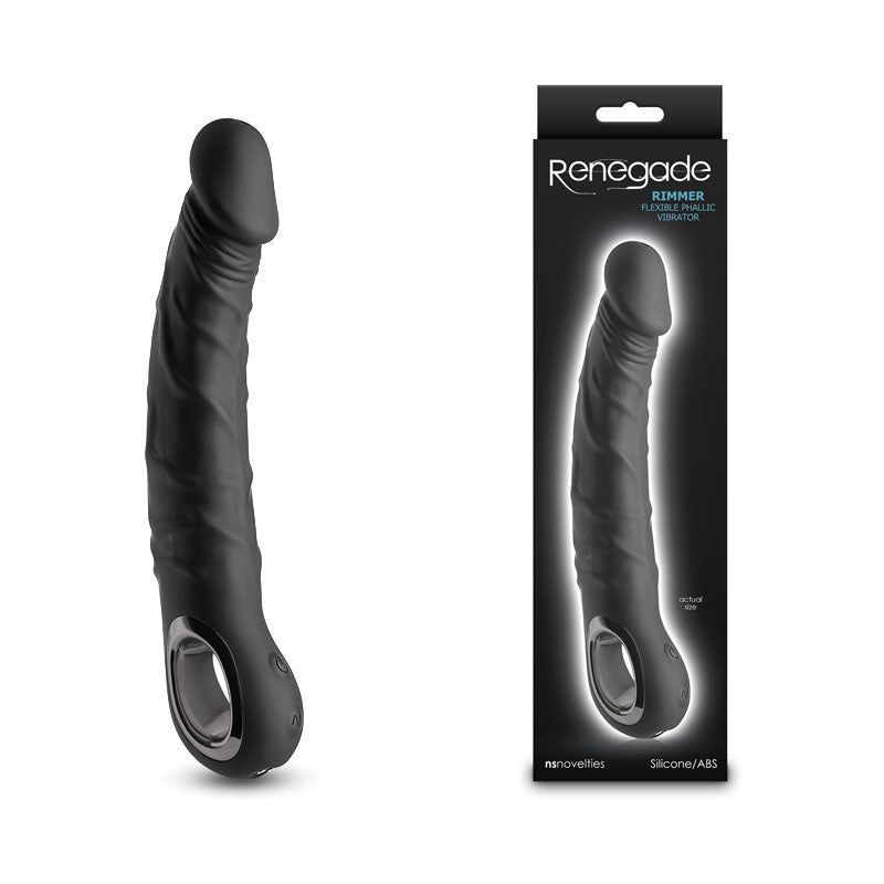 Renegade Rimmer -  -  22 cm USB Rechargeable Vibrator showcasing flexible design and robust vibrations.