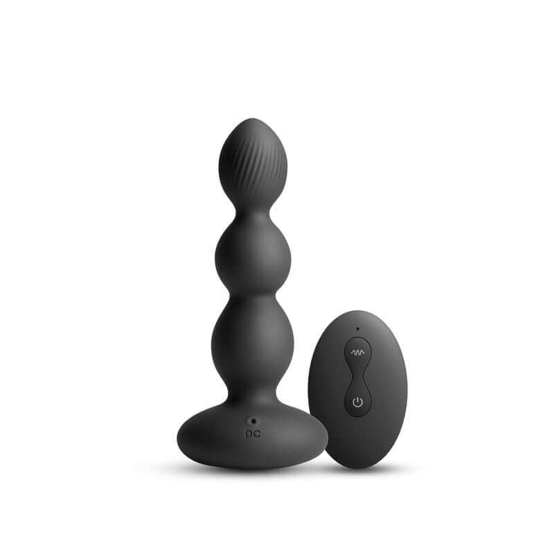 Renegade Valor USB rechargeable vibrating anal beads with wireless remote, featuring body-safe silicone design.