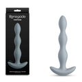 Renegade Vantage grey rechargeable vibrating anal beads with 3 motors for pleasure.