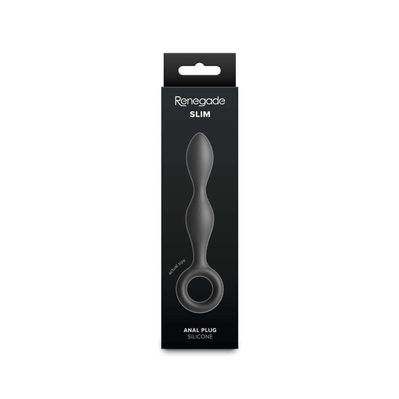 Renegade Slim anal plug featuring a tapered design, perfect for beginner anal plug use, made of silicone.
