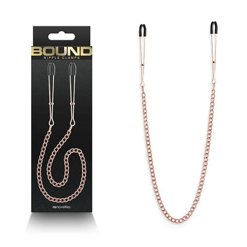 Bound Nipple Clamps - DC3 -  -  Nipple Clamps with Chain NS Novelties Discreet Intimate Essentials.