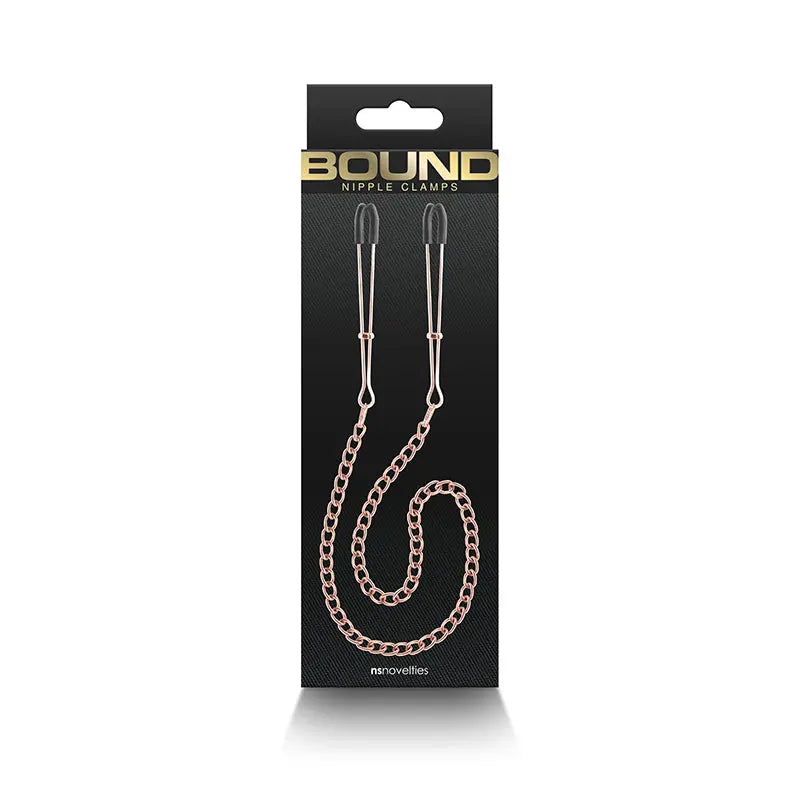 Bound Nipple Clamps - DC3 -  -  Nipple Clamps with Chain NS Novelties Discreet Intimate Essentials.
