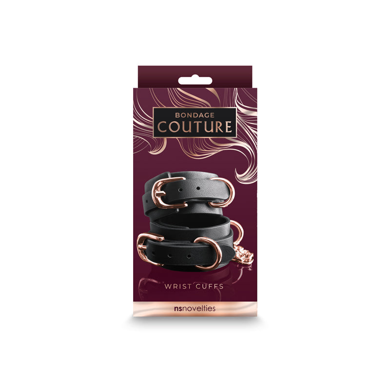 Bondage Couture Wrist Cuffs -  -  Restraints packaged, showcasing elegant design and quality materials for intimate essentials.