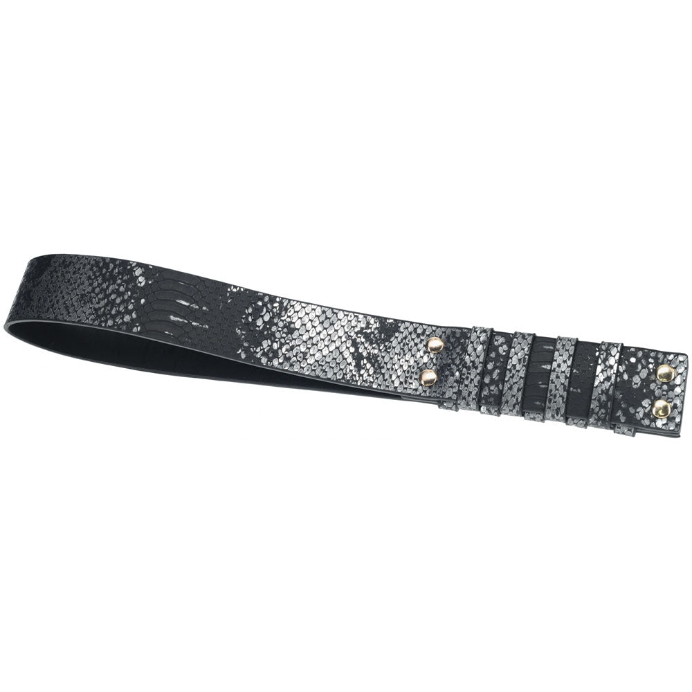 OUCH! Florence Collection - Paddle - Paddle featuring black bonded leather with iridescent hardware accents.