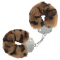 OUCH! Heavy-Duty Fluffy Cuffs - Leopard - Leopard Fluffy Restraints for playful bedroom adventures.