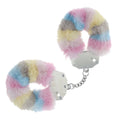 OUCH! Heavy-Duty Fluffy Cuffs - Multicolour 2 - Multicoloured Fluffy Restraints with soft, playful fur lining.