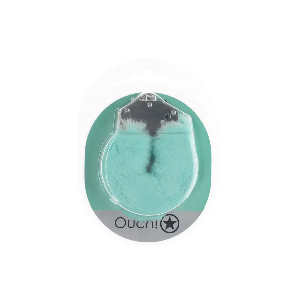 OUCH! Heavy-Duty Fluffy Cuffs - Powder  - Powder  Fluffy Restraints Shots Toys Discreet Intimate Essentials.