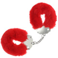 OUCH! Heavy-Duty Fluffy Cuffs -  -  Fluffy Restraints in red, perfect for adding excitement to intimate moments.