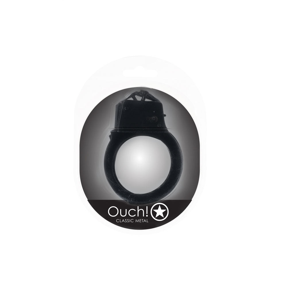 OUCH! Classic Metal Cuffs -  -  Restraints in packaging, perfect for intimate adventures and excitement.