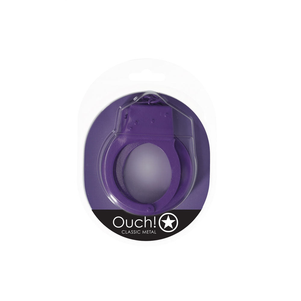 OUCH! Classic Metal Cuffs -  -  Restraints in packaging, perfect for enhancing intimate moments.