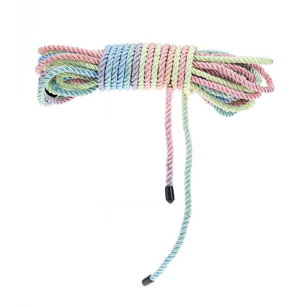 OUCH! Bondage Rope - 10 M - Multicolour 1 - Multicoloured Nylon Bondage Rope - 10 metre Length.