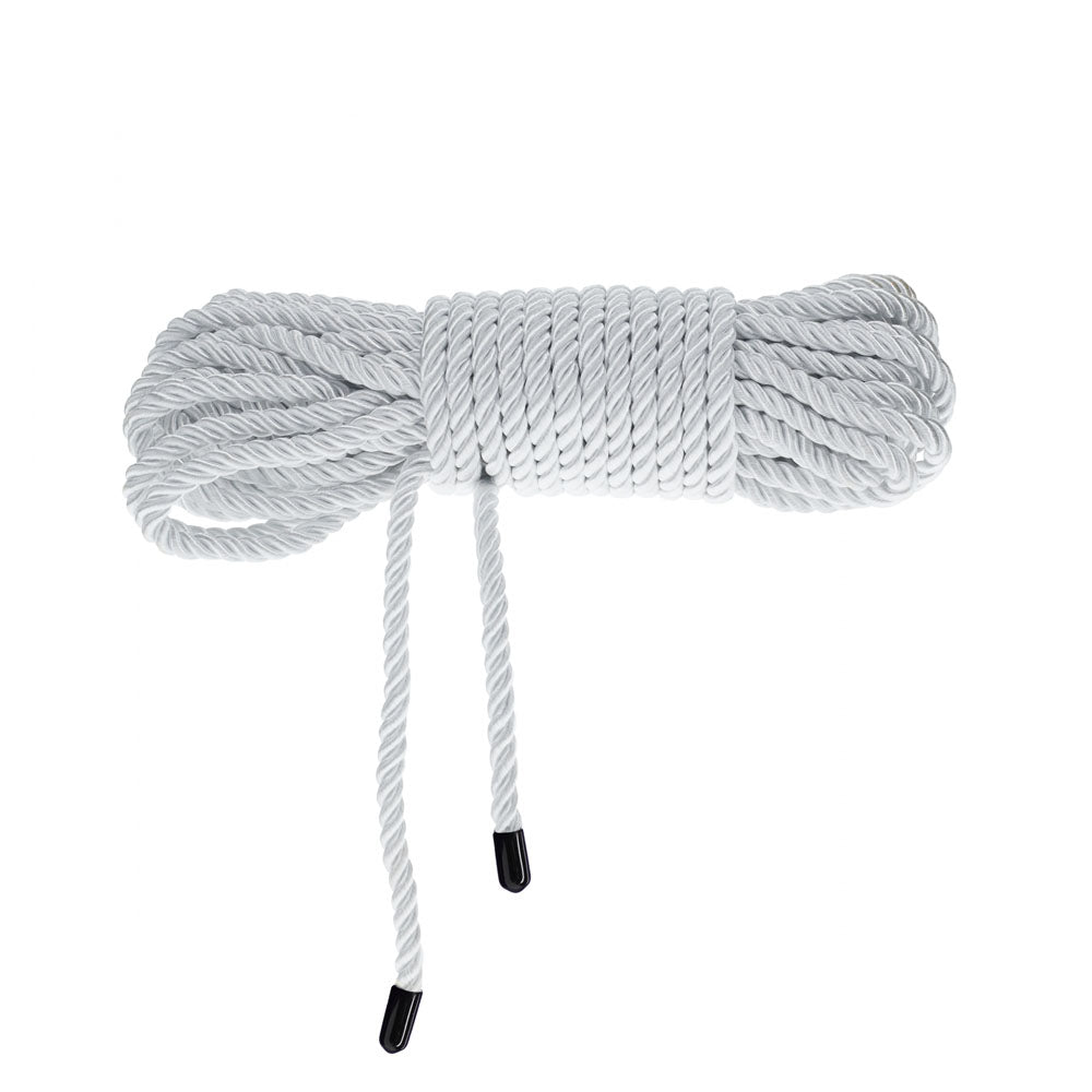 OUCH! Bondage Rope - 10 M - Silver - Silver Nylon Bondage Rope - 10 metre Length, ideal for intimate essentials.