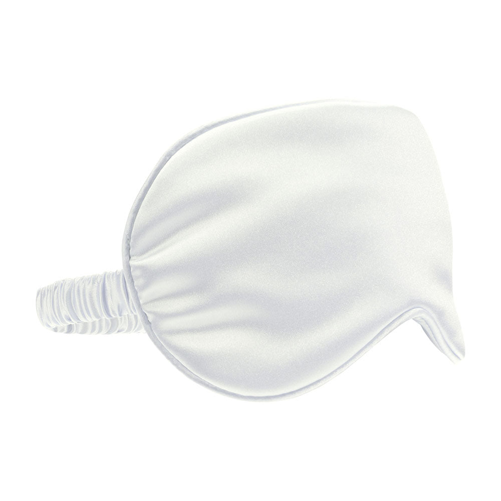 OUCH! Satin Mask - Silver - Silver Eye Mask made of smooth fabric with elastic band for intimate play and sensory enhancement.