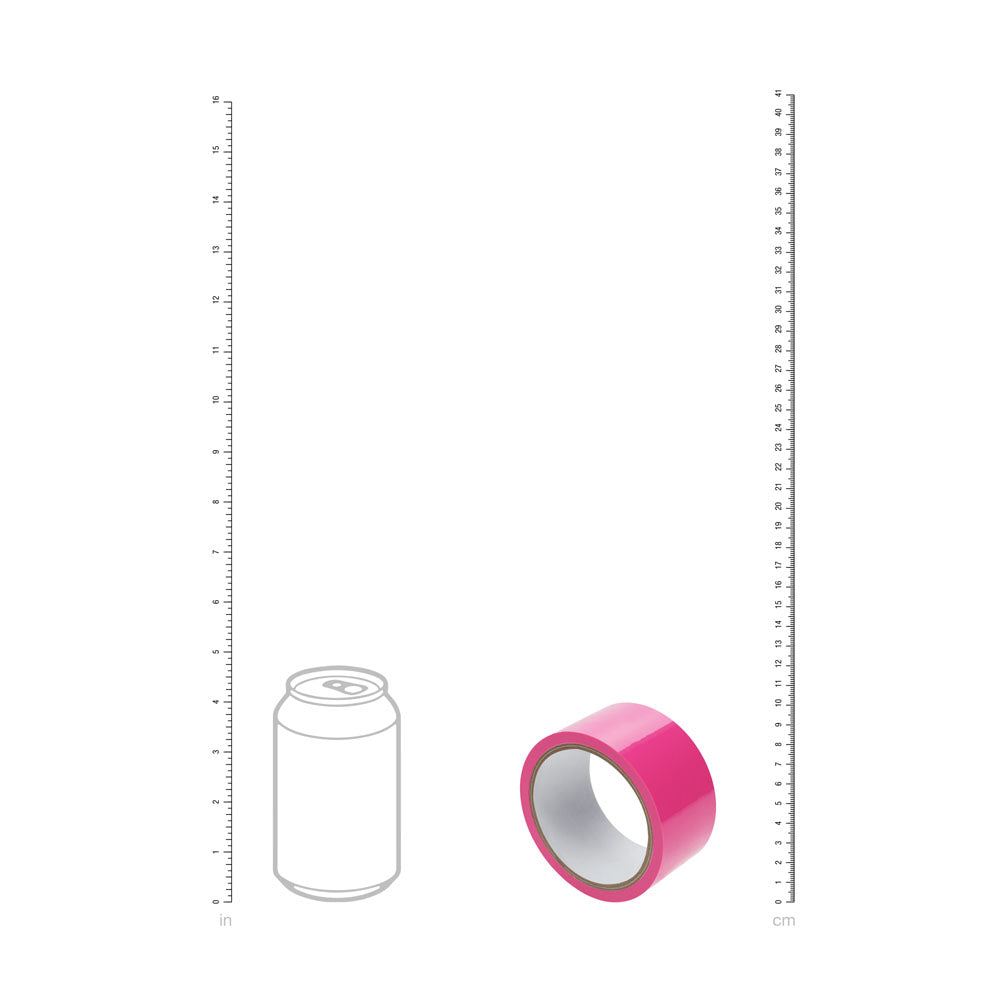 OUCH! PVC Non-Stick Tape -  -  Bondage Tape - 20 metre Length displayed next to a can for size reference.
