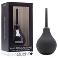 Ouch Anal Douche - Small -  Douche - 75 ml, black anal douche bottle with a nozzle and packaging.