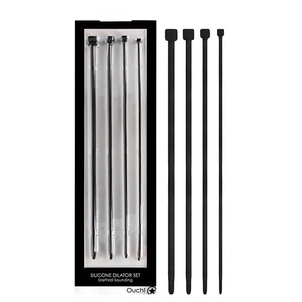 OUCH! Urethral Sounding Dilator Set -  Silicone Urethral Sound Set Shots Toys Discreet Intimate Essentials.