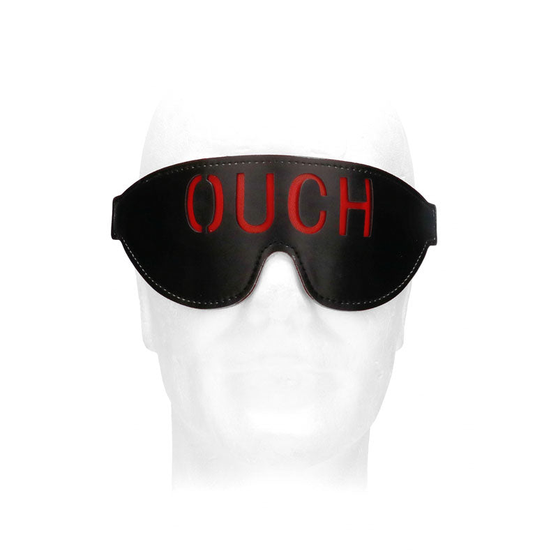 OUCH! & White Bonded Leather Eye-Mask ''Ouch'' - Eye Restraint for intimate essentials and adult novelty.