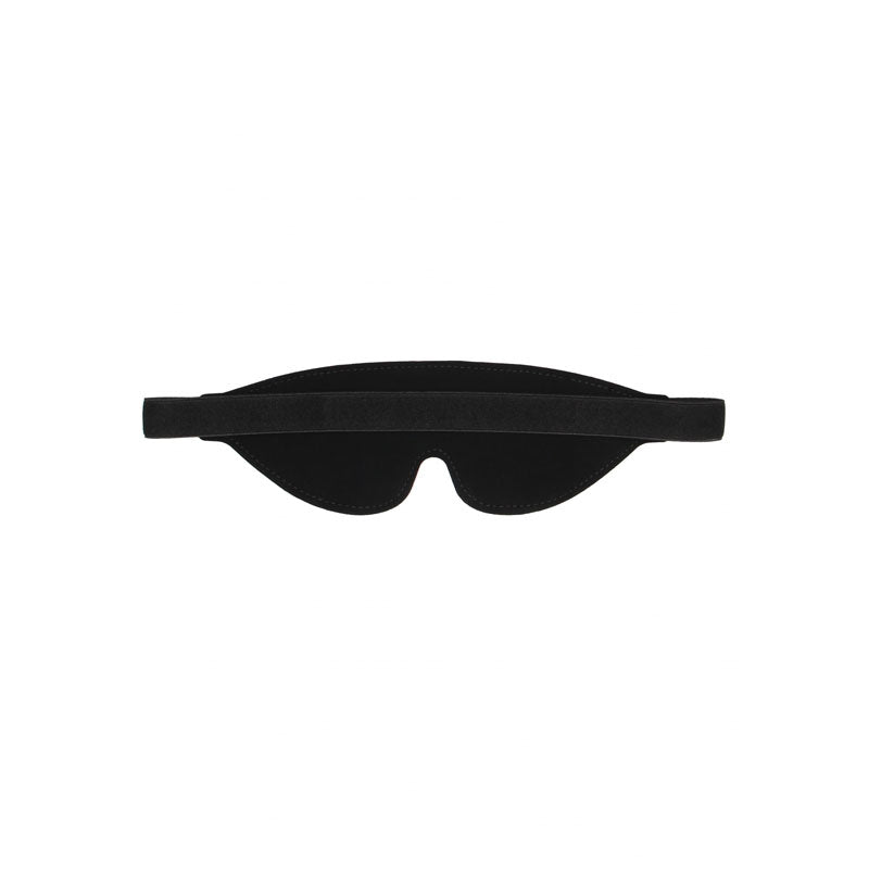OUCH!  & White Bonded Leather Eye-Mask ''Ouch'' -  Eye Restraint - black leather eye mask for intimacy.