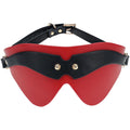 OUCH! Milan Collection - Blindfold - /Red Eyemask made of bonded leather with metal accents for stylish intimate moments.