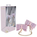 OUCH! Paris Collection - Leg Cuffs -  Restraints in pink with bows, perfect for intimate essentials for her.