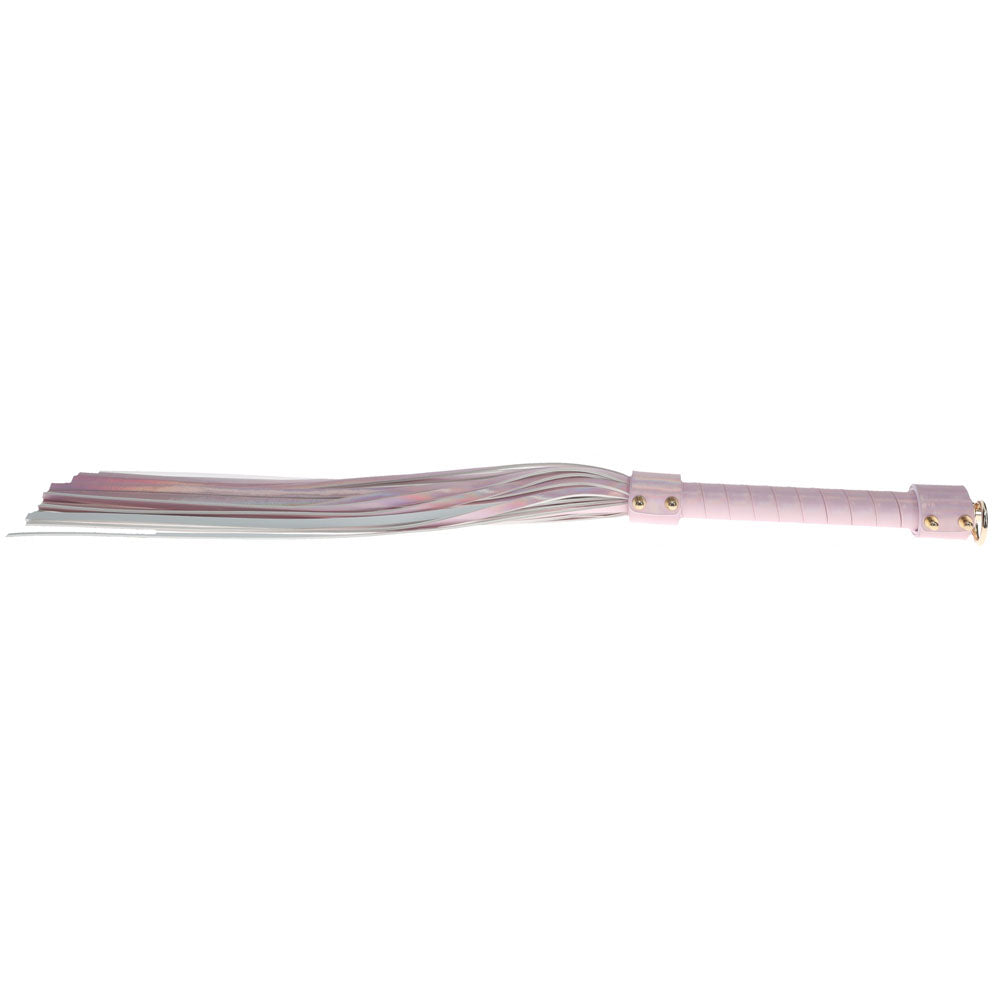 OUCH! Paris Collection - Flogger - Flogger Whip in pink with a sturdy handle and smooth, flowing tails for teasing.