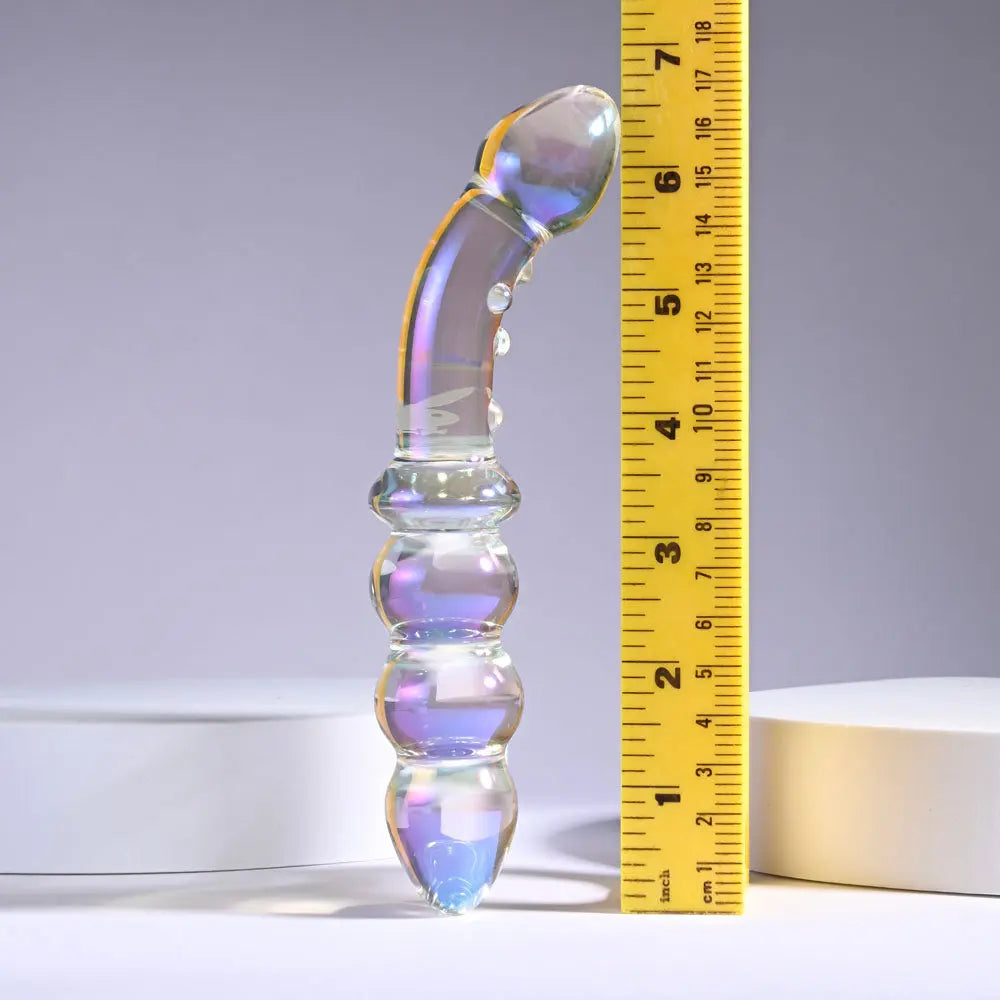 Playboy Pleasure JEWELS DOUBLE -  Glass 17.1 cm Double Ended Dildo Playboy Pleasure Discreet Intimate Essentials.