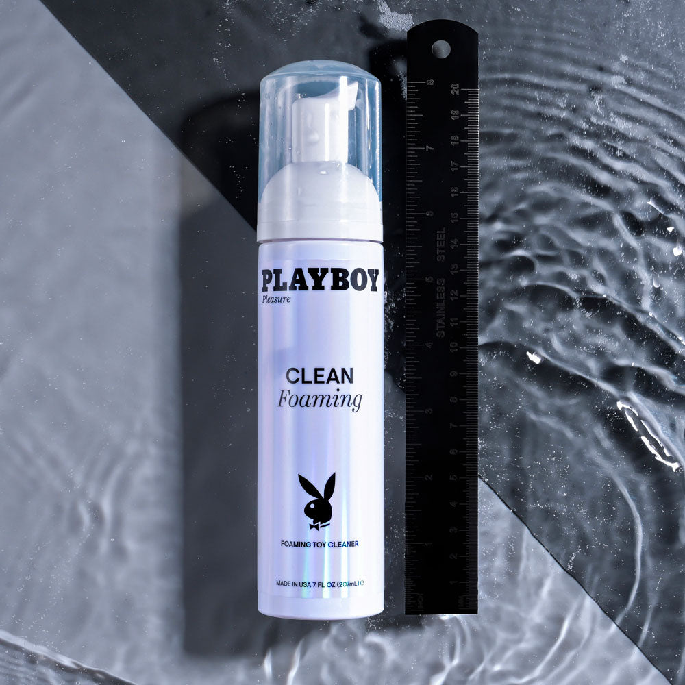 Affordable quality Playboy Pleasure CLEAN FOAMING - Foaming Toy Cleaner - 207 ml Bottle  from Playboy Pleasure by Discreet Intimate Essentials with Discreet Delivery 
