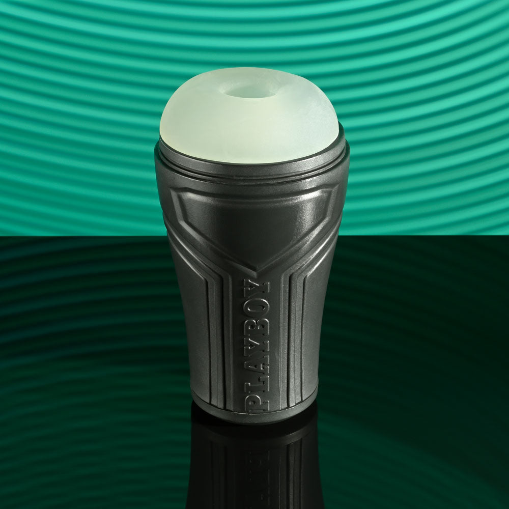 Playboy Pleasure THE URGE SMALL - Clear Small Stroker showcasing its sleek design and soft entry for maximum pleasure.