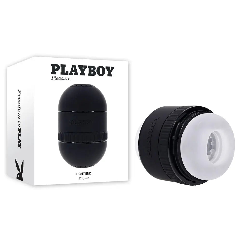 Playboy Pleasure TIGHT END - Clear Dual Ended Stroker Playboy Pleasure Discreet Intimate Essentials.