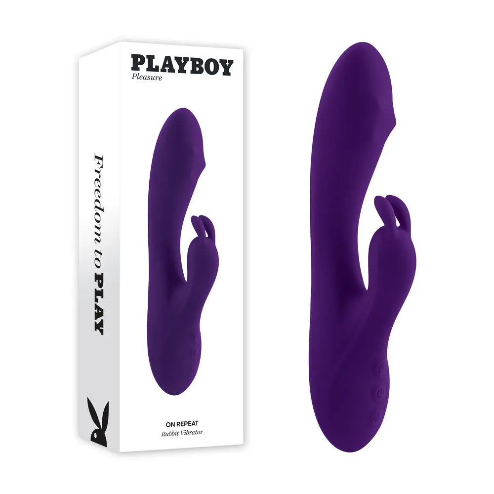 Playboy Pleasure ON REPEAT -  19.7 cm USB Rechargeable Rabbit Vibrator Playboy Pleasure Discreet Intimate Essentials.