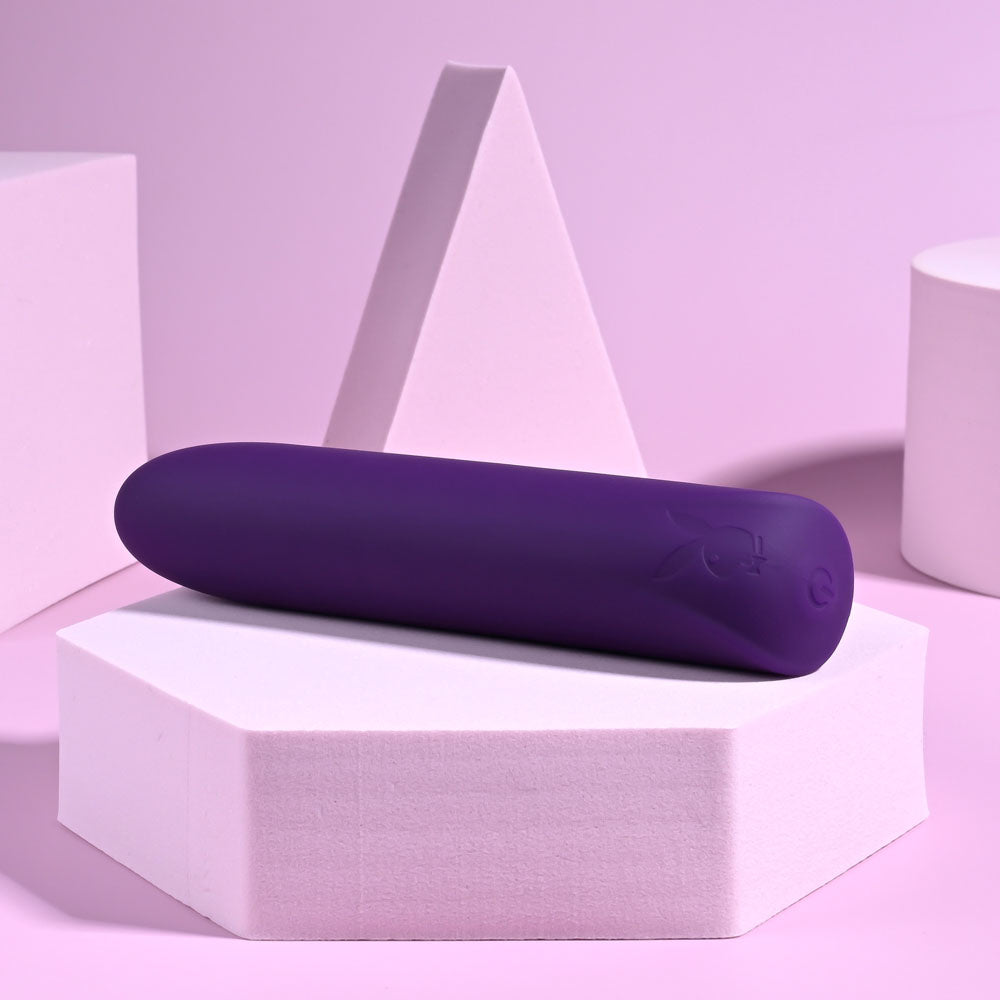 Playboy Pleasure ONE & ONLY -  12 cm USB Rechargeable Bullet on geometric shapes, perfect for intimate essentials for her.