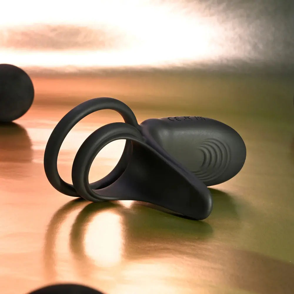 Playboy Pleasure JUST RIGHT -  USB Rechargeable Vibrating Cock & Balls Rings Playboy Pleasure Discreet Intimate Essentials.